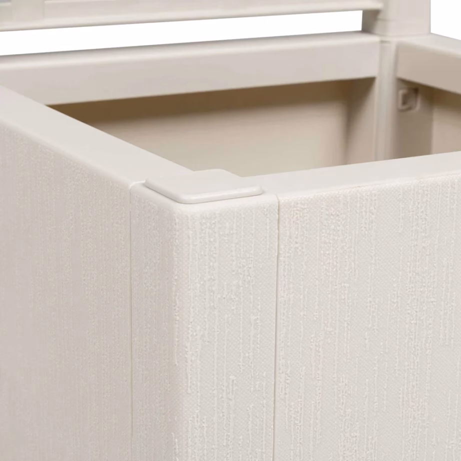 Valge plastist lillekast trelliga, 36 x 36 x 140 cm, 38 L – 6