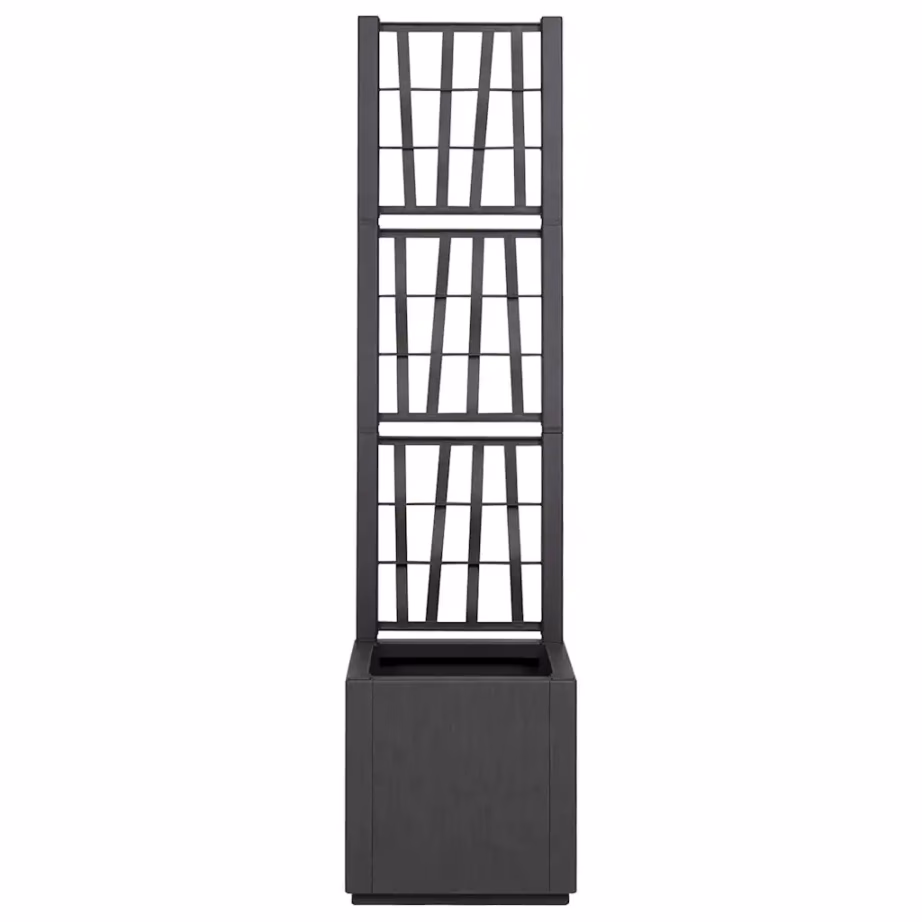 Lillekast trelliga ronitaimedele, antratsiit, polüpropüleen, 36 x 36 x 140 cm, 38 L – 4