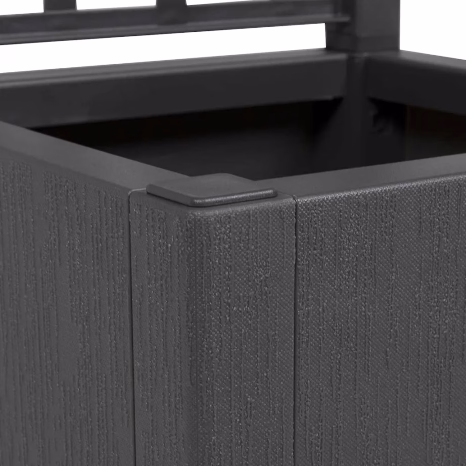 Lillekast trelliga ronitaimedele, antratsiit, polüpropüleen, 36 x 36 x 140 cm, 38 L – 7