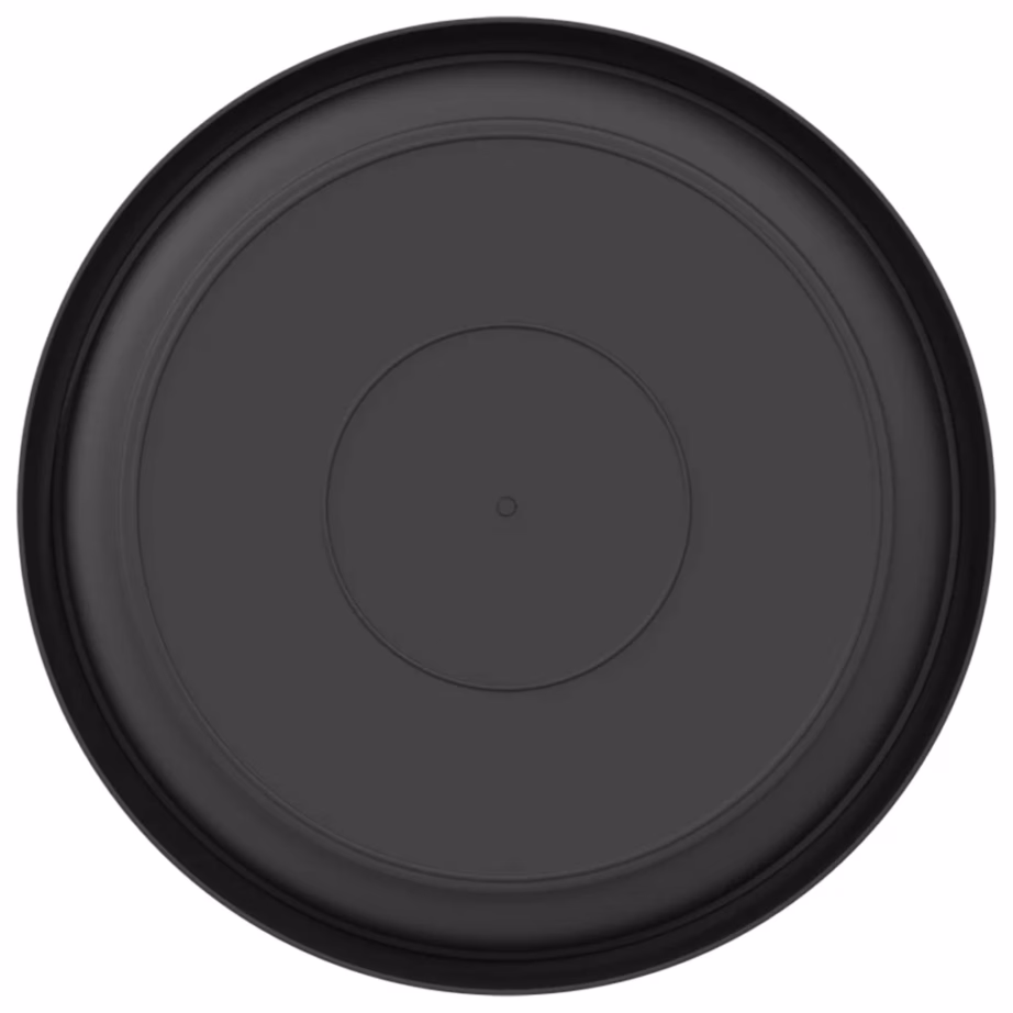 Ümmargune lillepotialus 24 tk, must plastmass, Ø 21,5 x 2,5 cm – 6