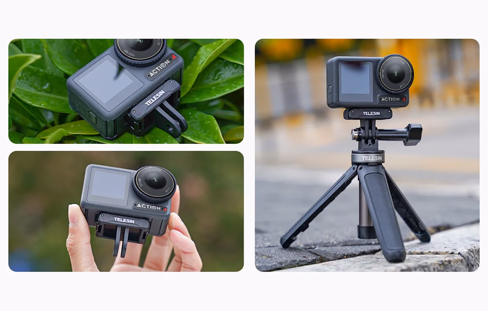 Telesin OA-TPM-T04 adapteri kompaktne ja vastupidav disain