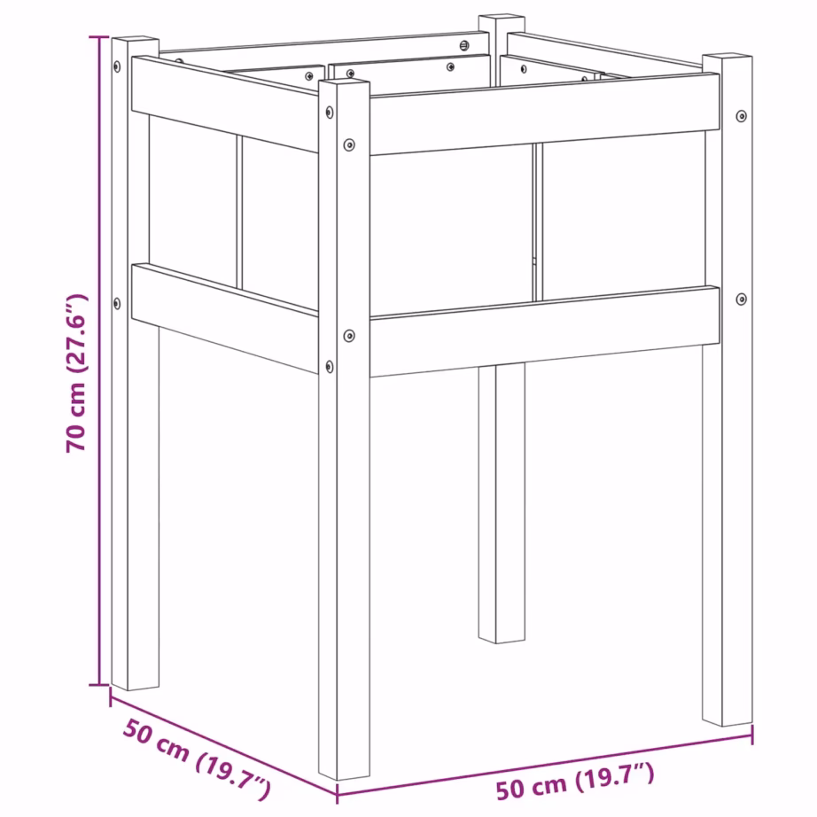 Männipuidust aia istutuskast, looduslik, 50 x 50 x 70 cm – 7