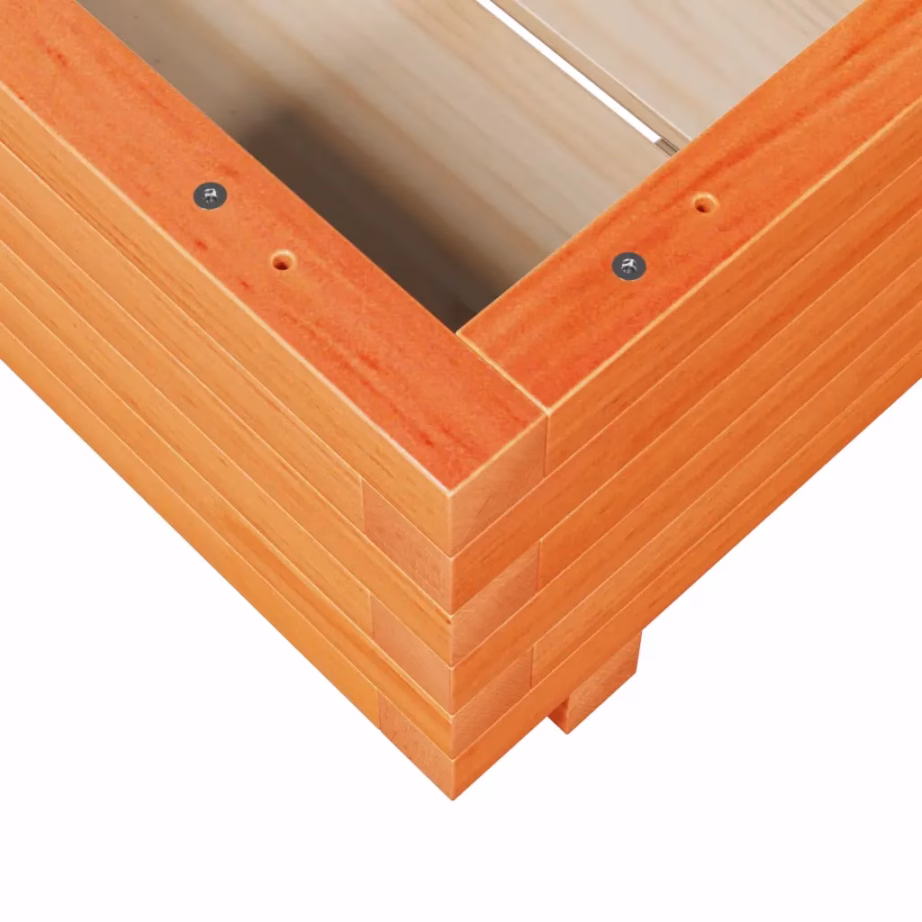 Aia taimekast männipuidust, vahapruun, 50 x 50 x 26,5 cm – 8