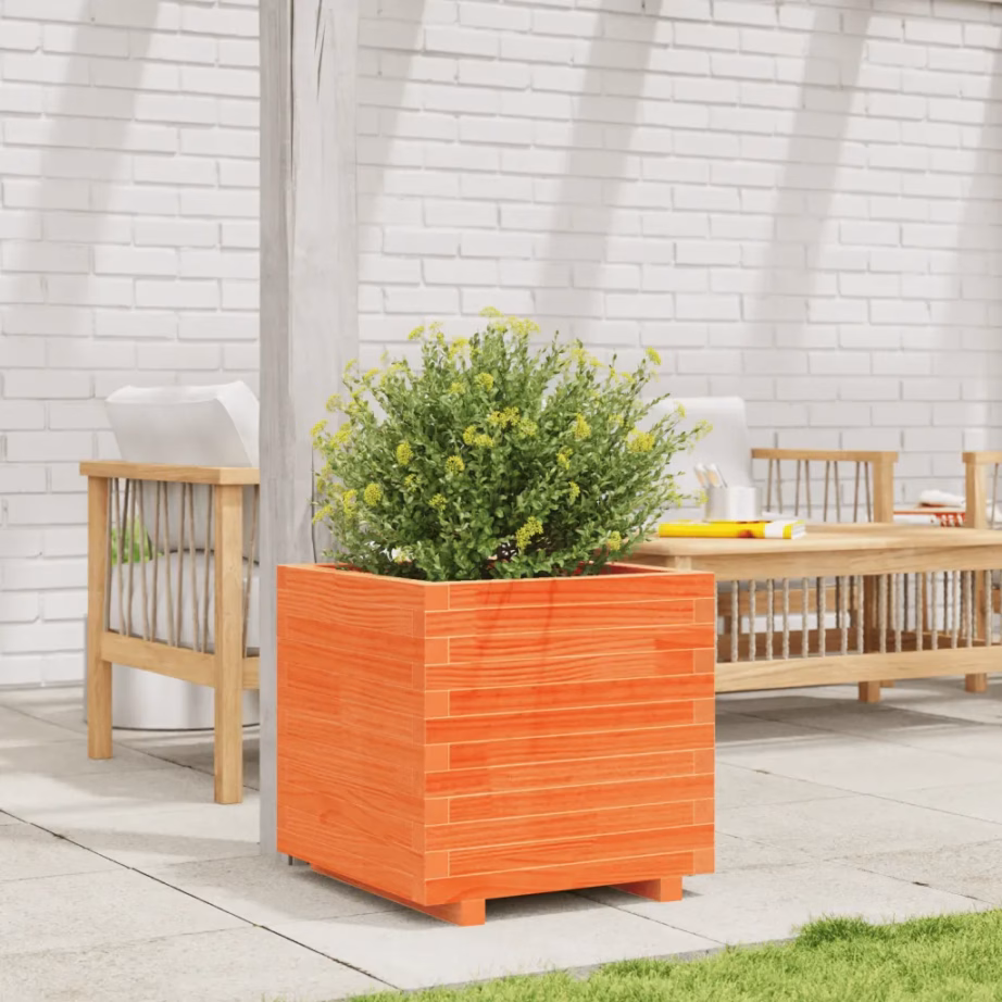Männipuidust aia taimekast, vahapruun, 50 x 50 x 49,5 cm – 3
