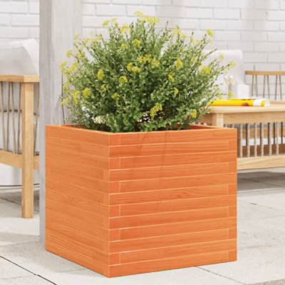 Aia taimekast männipuidust, vahapruun, 50 x 50 x 46 cm