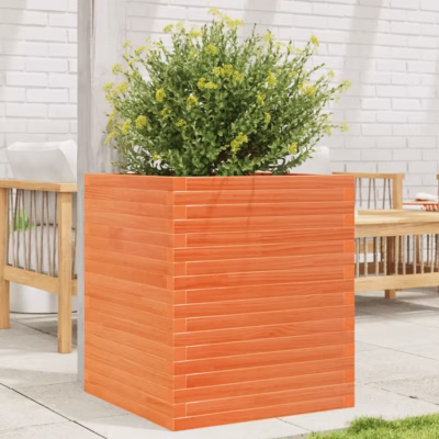 Aia taimekast, vahapruun männipuidust, 60 x 60 x 68,5 cm