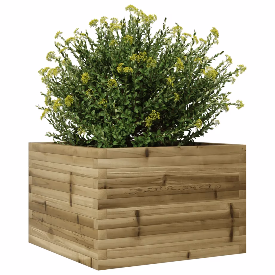 Puidust aia taimekast, survetöötlusega immutatud männipuit, pruun, 70 x 70 x 45,5 cm – 4