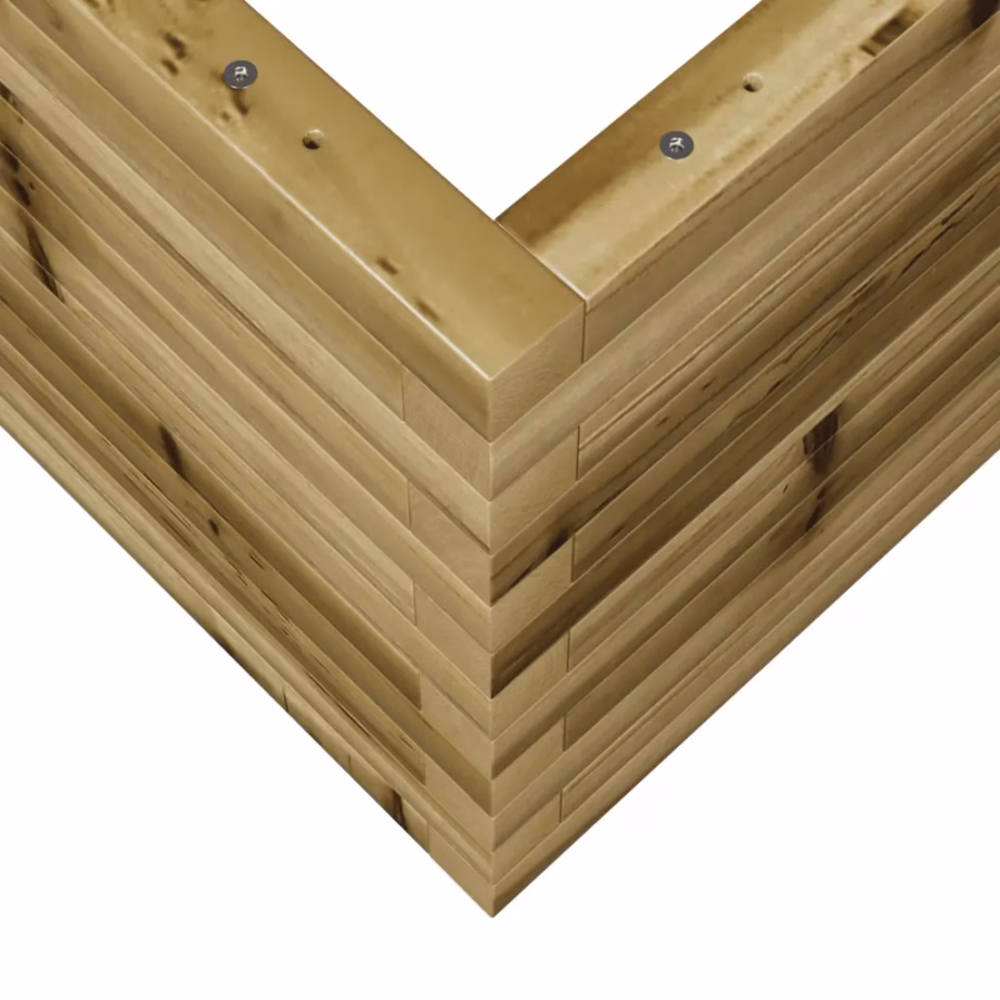 Puidust aia taimekast, survetöötlusega immutatud männipuit, pruun, 70 x 70 x 45,5 cm – 8