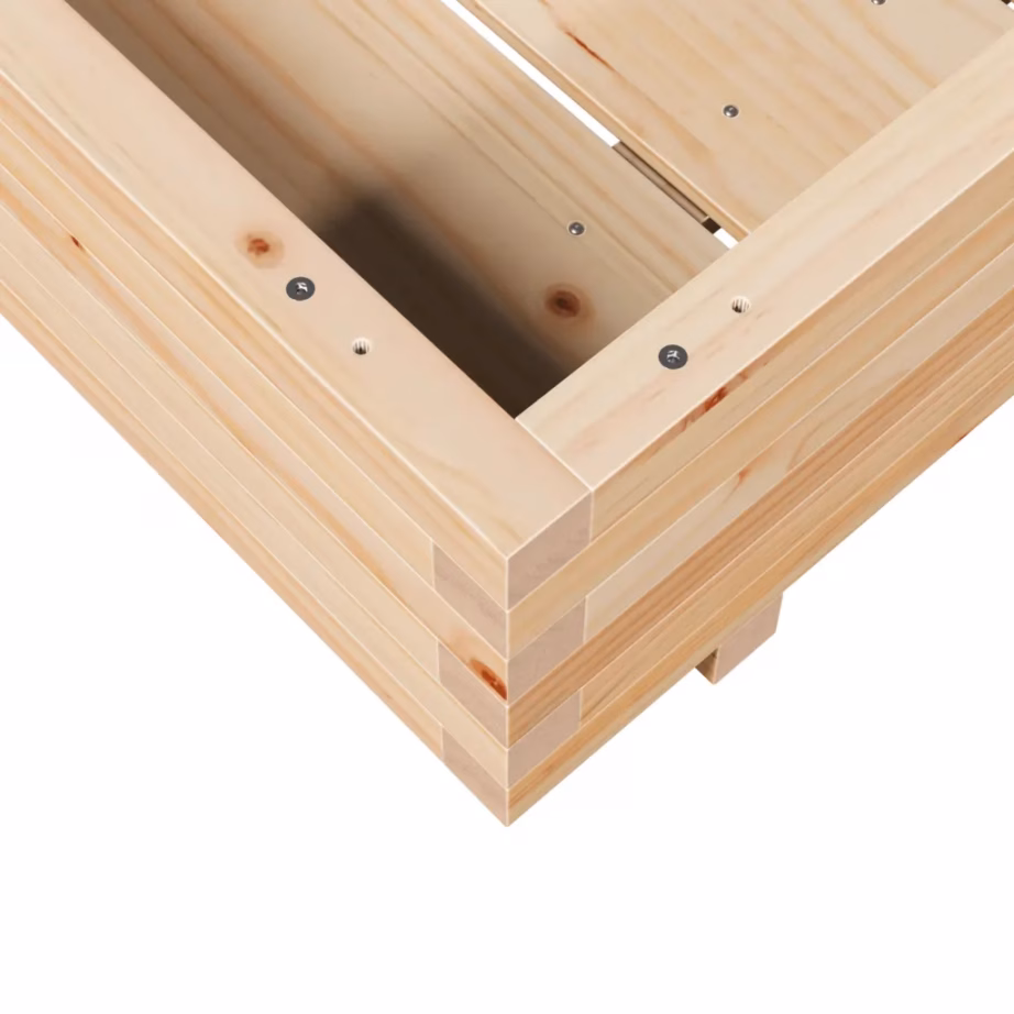Aia taimekast töötlemata männipuidust, 80 x 80 x 26,5 cm – 8