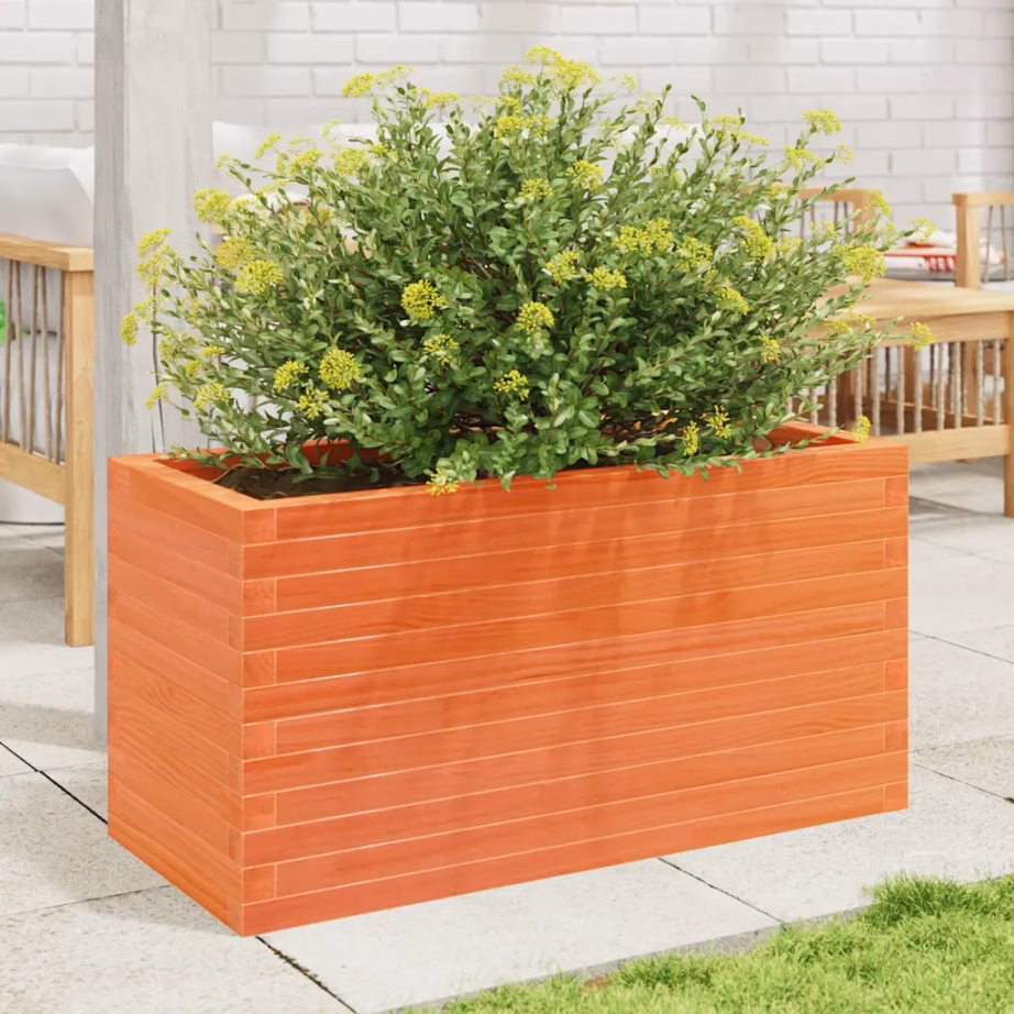 Vahapruun männipuidust aia taimekast, 90 x 40 x 45,5 cm – 3