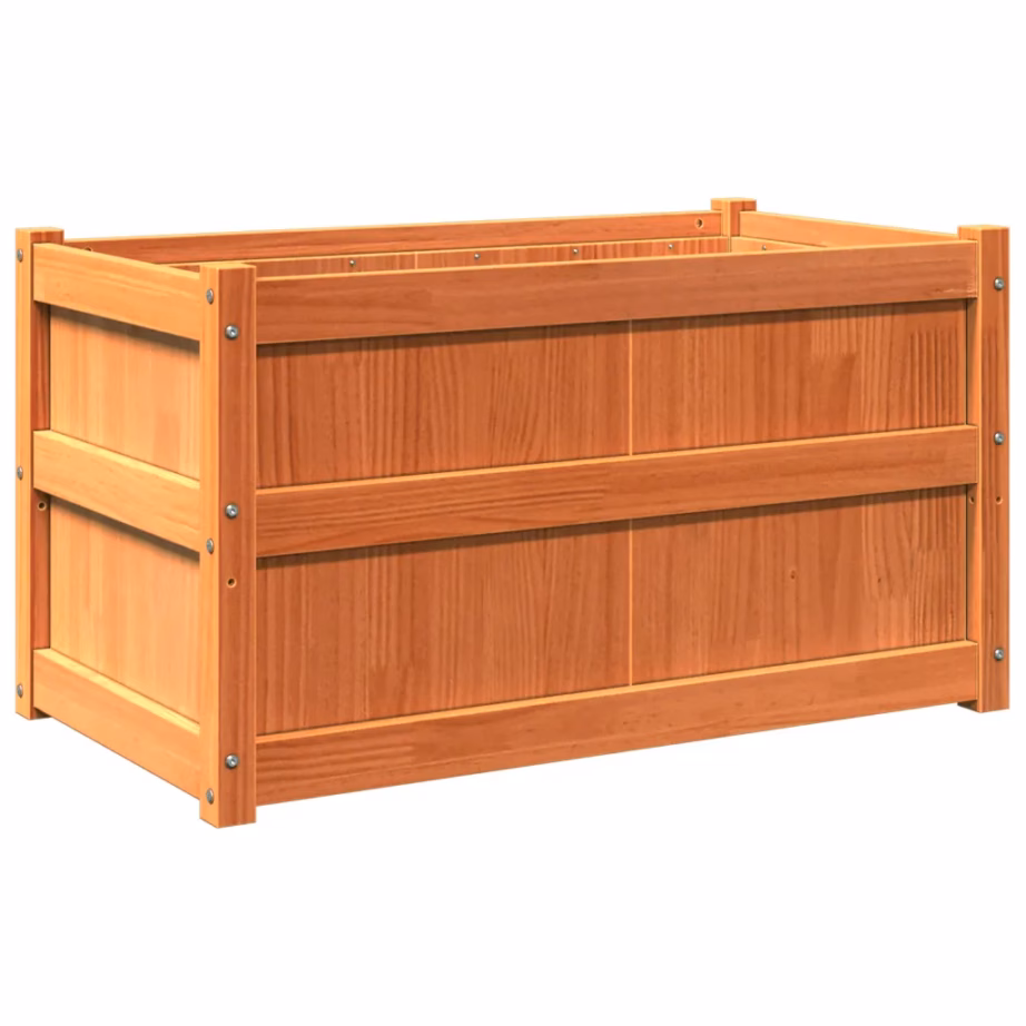 Aia taimekast männipuidust, vahapruun, 90 x 50 x 50 cm – 2
