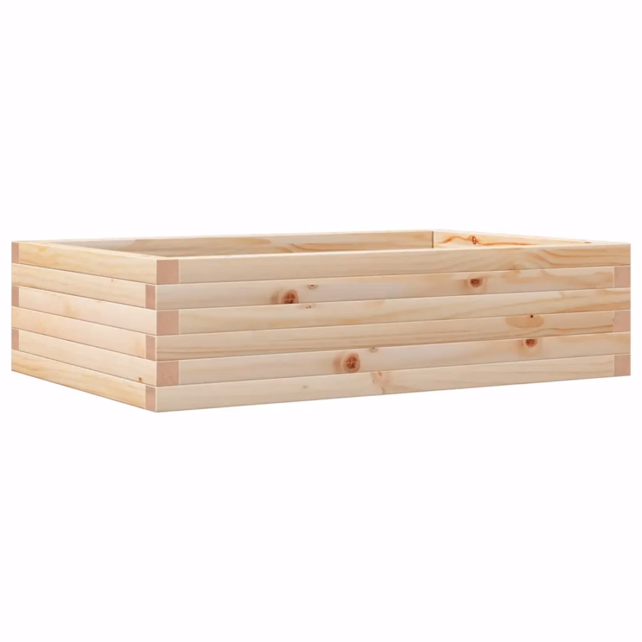 Aia taimekast avatud põhjaga, töötlemata männipuit, 90 x 60 x 23 cm – 7