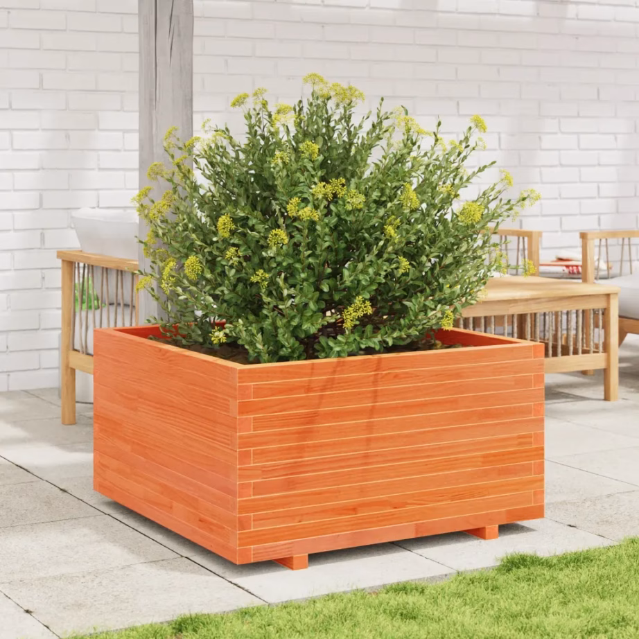 Vahapruun männipuidust aia taimekast, 90 x 90 x 49,5 cm – 3