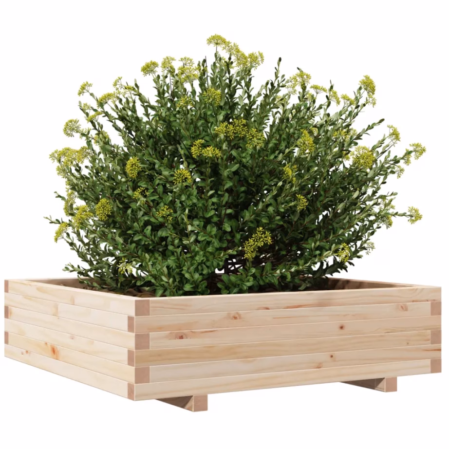 Aia taimekast töötlemata männipuidust, 90 x 90 x 26,5 cm – 4