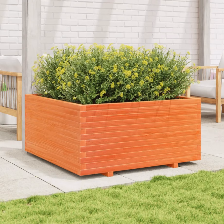 Männipuidust aia taimekast, vahapruun, 100 x 100 x 49,5 cm – 3