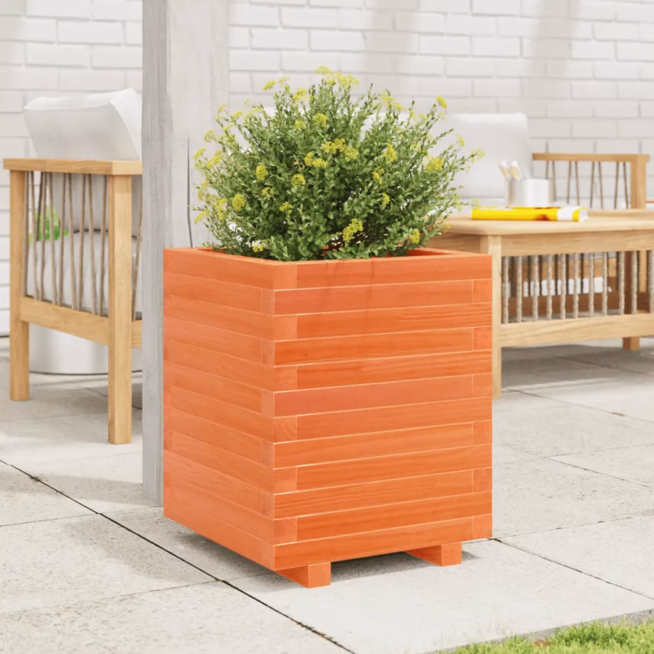 Männipuidust aia taimekast, vahapruun, 40 x 40 x 49,5 cm – 3