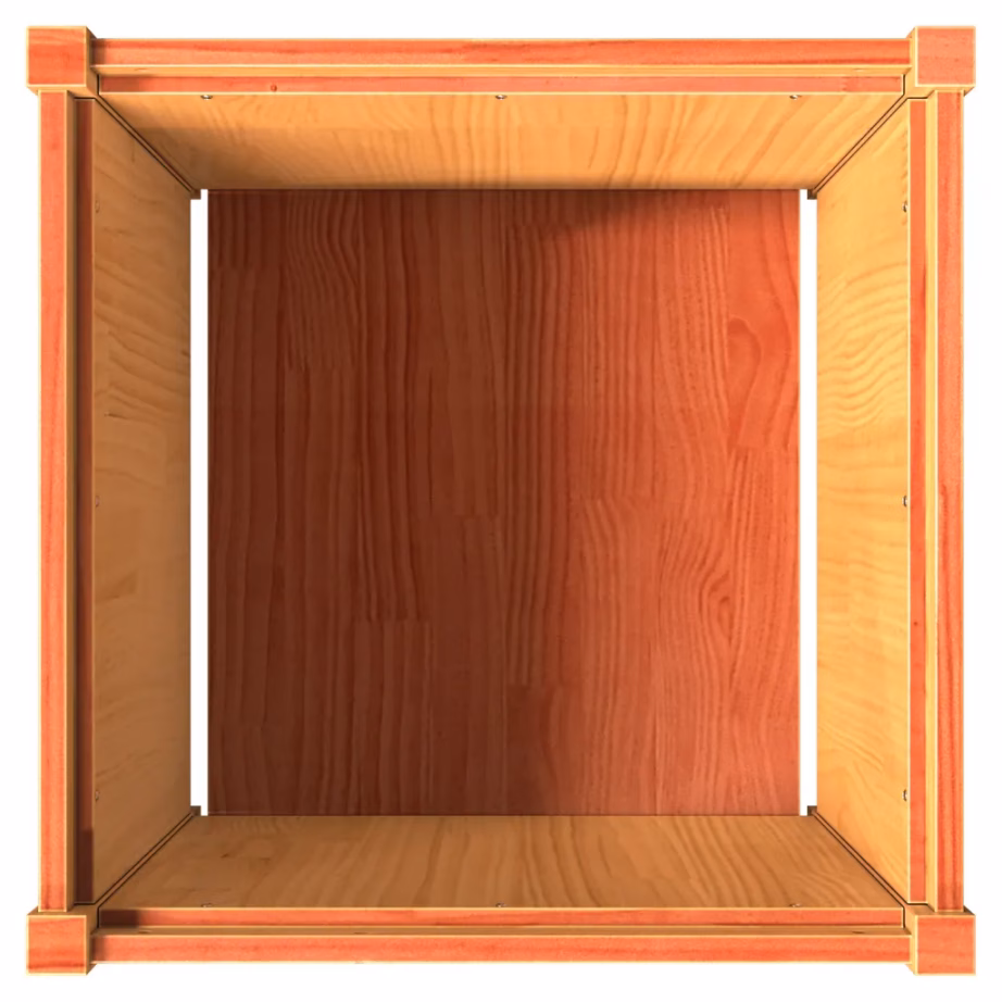 Aia taimekast männipuidust, vahapruun, 60 x 60 x 60 cm – 8