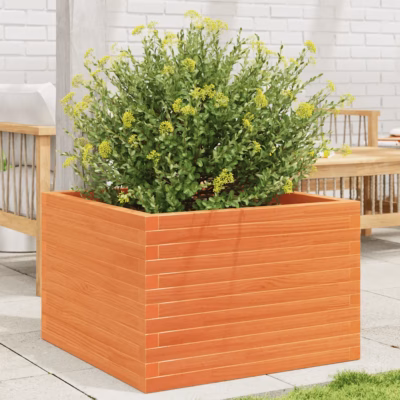 Aia taimekast männipuidust, vahapruun, 70 x 70 x 46 cm