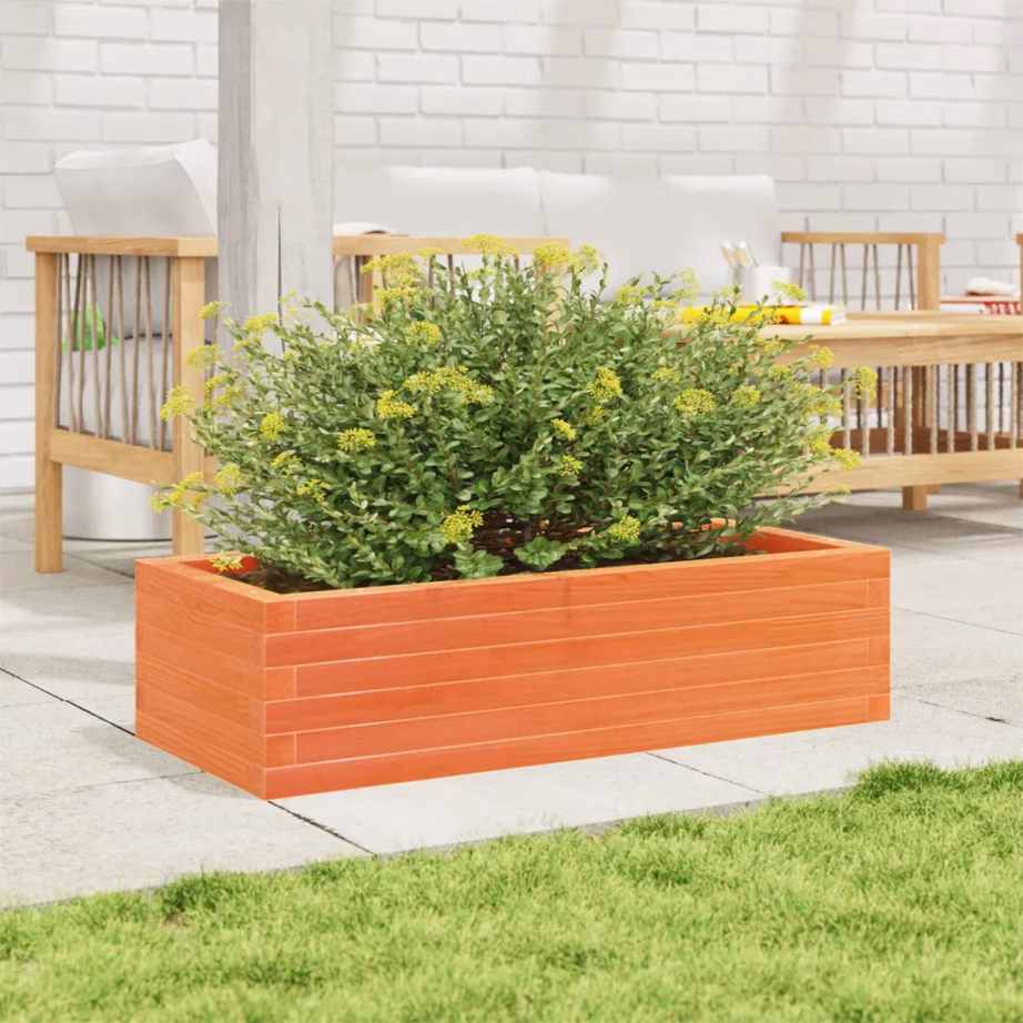 Männipuidust aia taimekast avatud põhjaga, vahapruun, 90 x 40 x 23 cm – 3