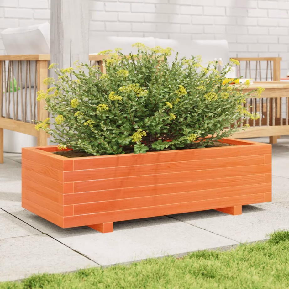 Männipuidust aia taimekast, vahapruun, 90 x 40 x 26,5 cm – 3