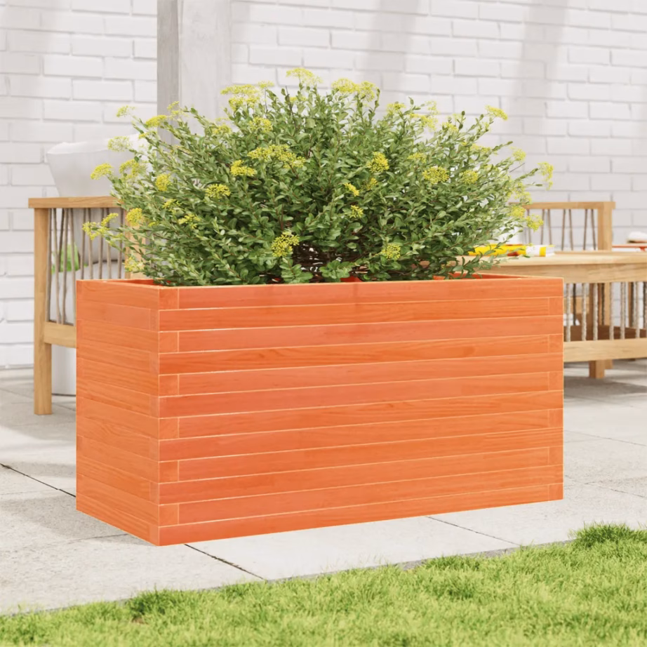 Männipuidust aia taimekast avatud põhjaga, vahapruun, 90 x 40 x 46 cm – 3