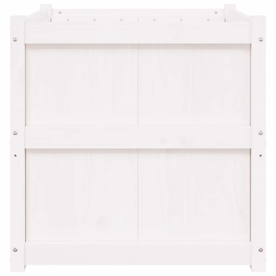 Aia taimekast, männipuidust, valge, 70 x 70 x 70 cm – 5