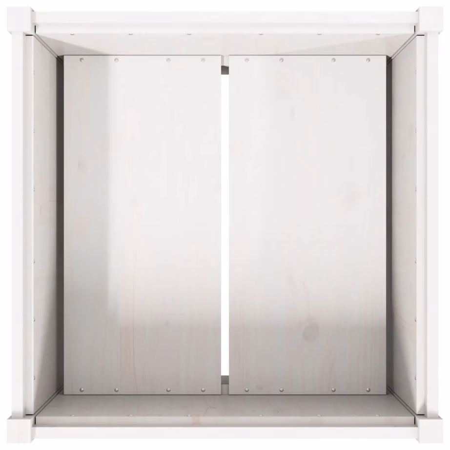 Aia taimekast, männipuidust, valge, 70 x 70 x 70 cm – 8