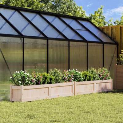 Puidust aia taimekastid 2 tk, töötlemata männipuit, 150 x 31 x 31 cm