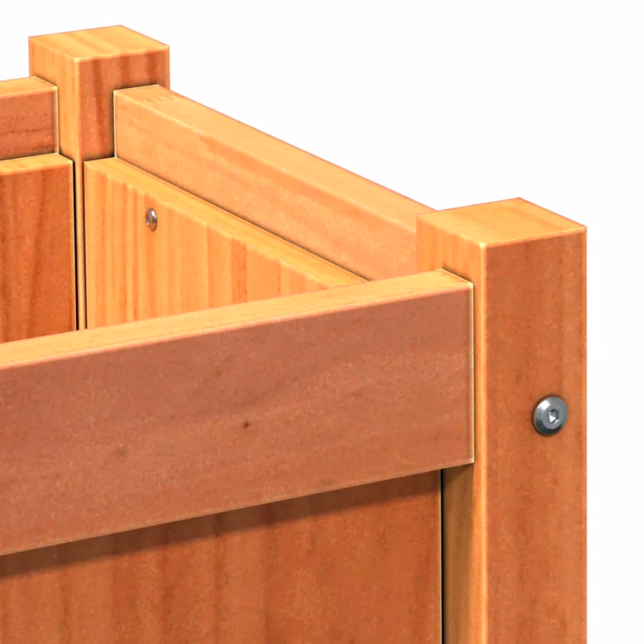 Aia taimekastid 2 tk, vahapruun männipuit, 60 x 31 x 31 cm – 10