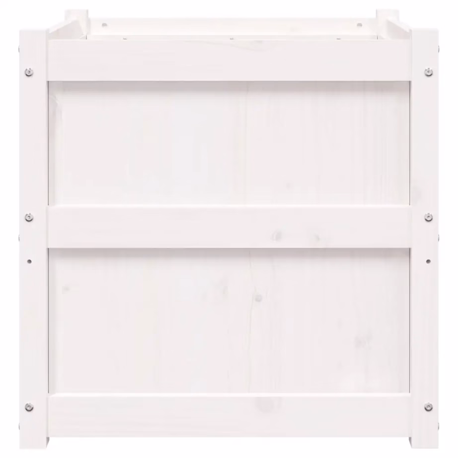 Valged männipuidust aia taimekastid, 2 tk, 60 x 60 x 60 cm – 7