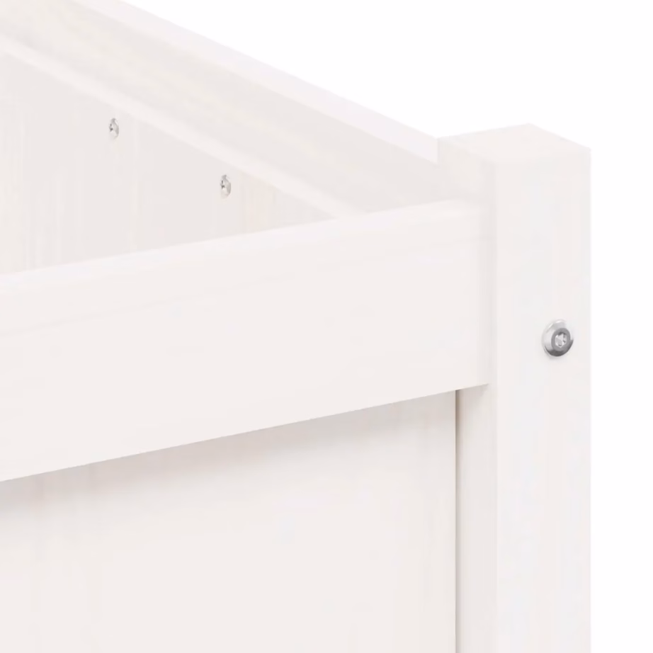 Valged männipuidust aia taimekastid, 2 tk, 60 x 60 x 60 cm – 10