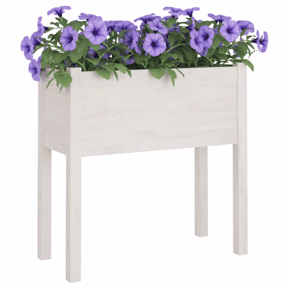 Valged männipuidust aia taimekastid, 2 tk, 70 x 31 x 70 cm – 7