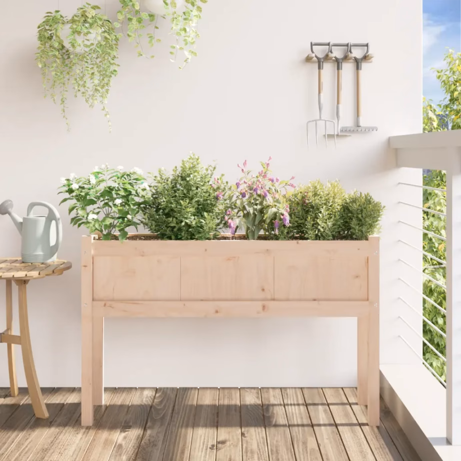 Jalgadel männipuidust aiataimekast, 110 x 31 x 70 cm – 3