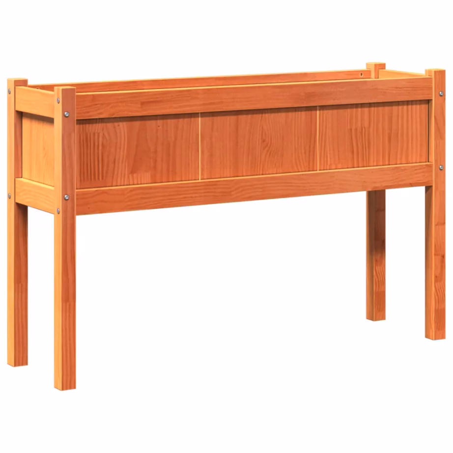 Jalgadel aia taimekast, vahapruun männipuit, 110 x 31 x 70 cm – 2