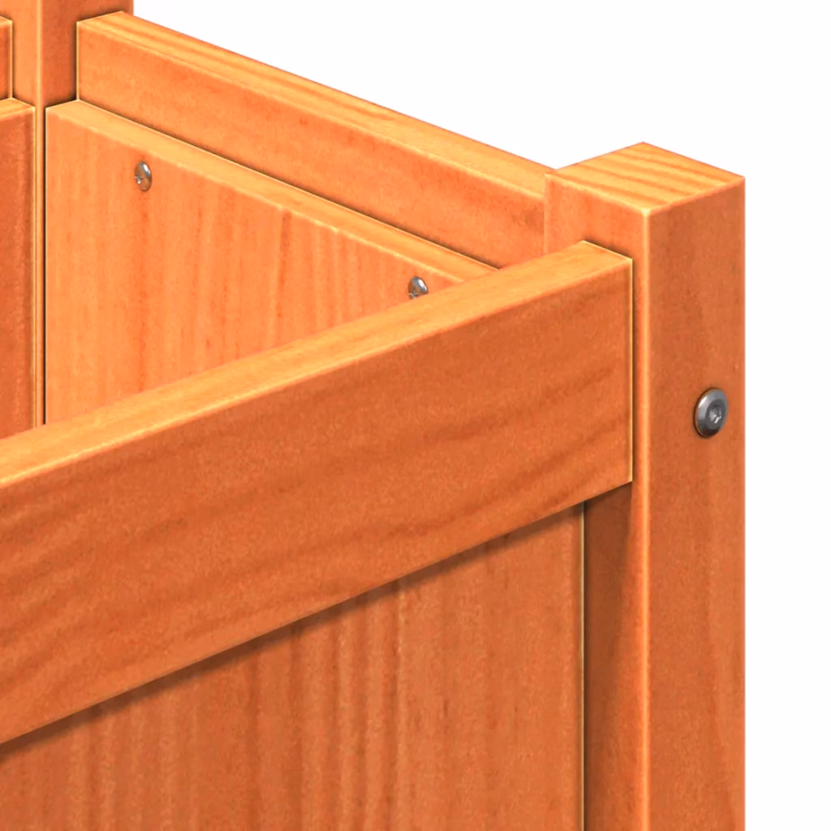 Jalgadel aia taimekast, vahapruun männipuit, 110 x 31 x 70 cm – 9