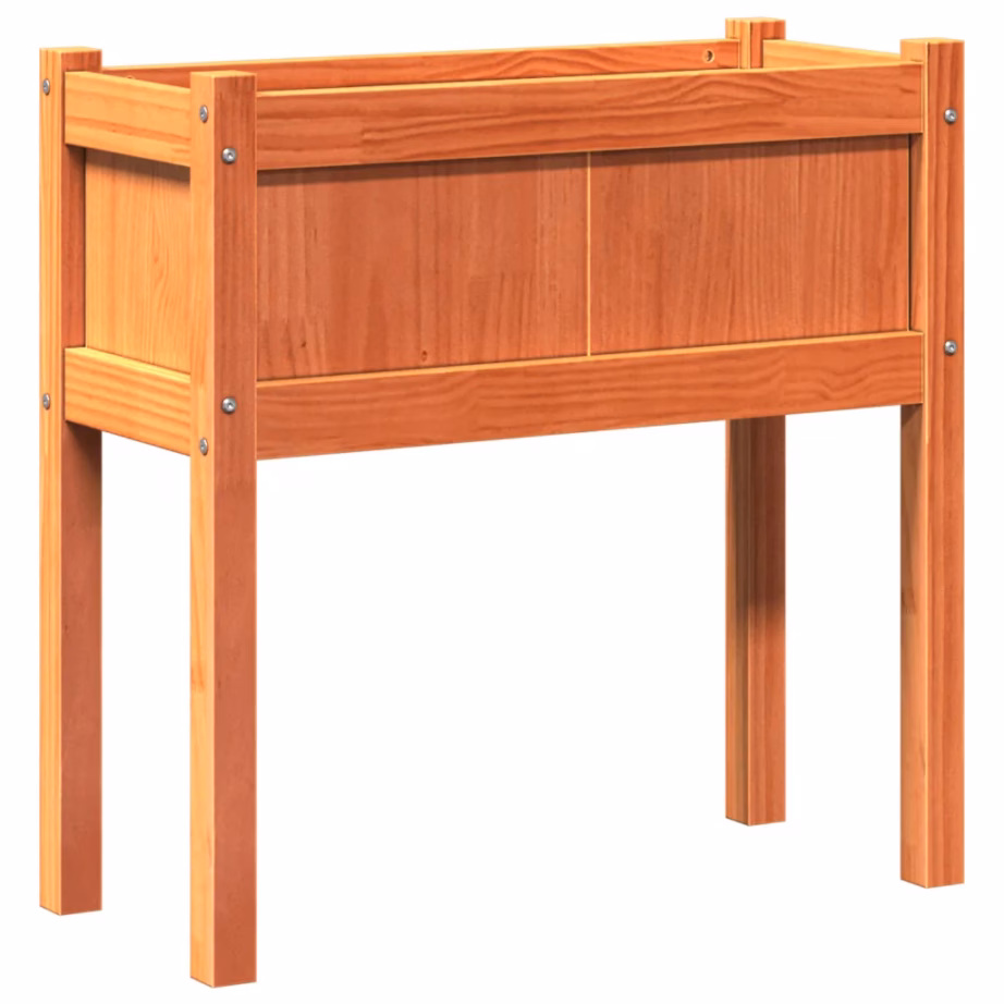 Jalgadel aia taimekast, vahapruun männipuidust, 70 x 31 x 70 cm – 7