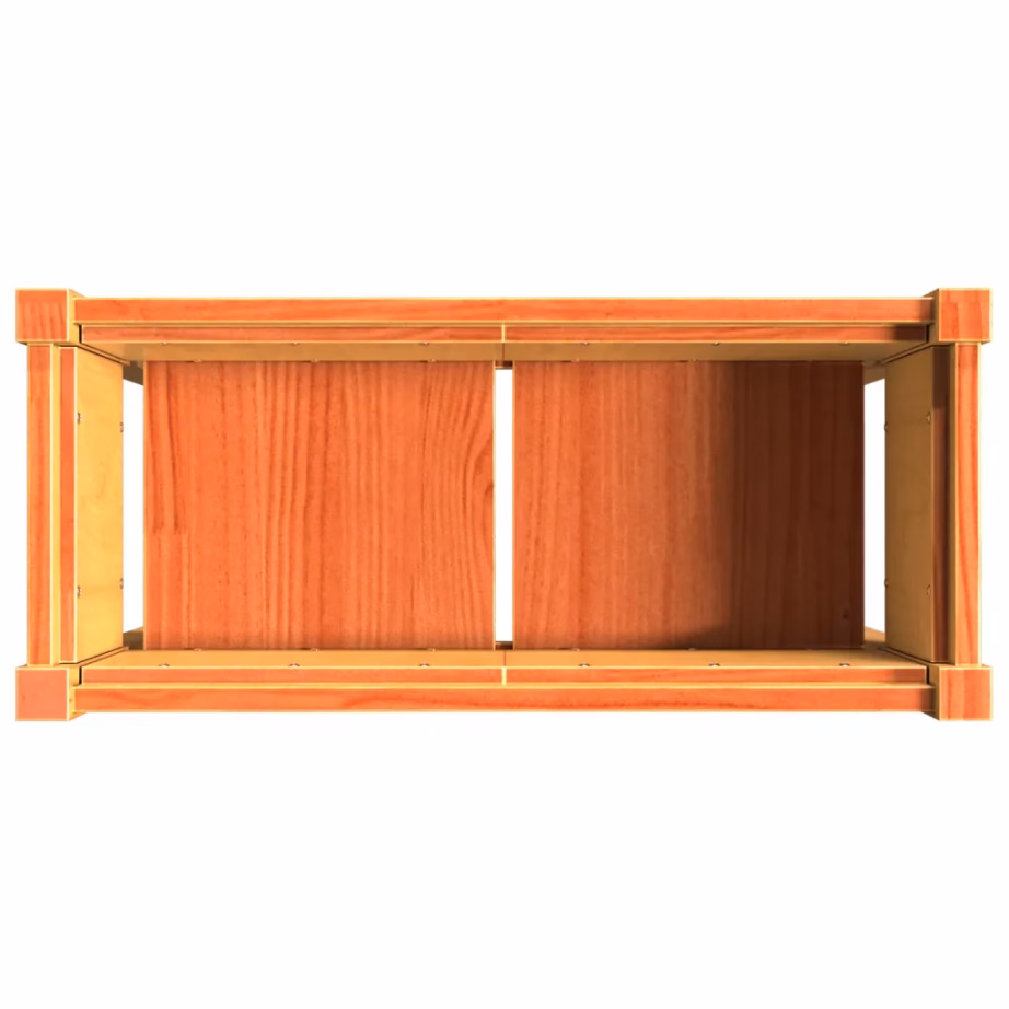 Jalgadel aia taimekast, vahapruun männipuidust, 70 x 31 x 70 cm – 8