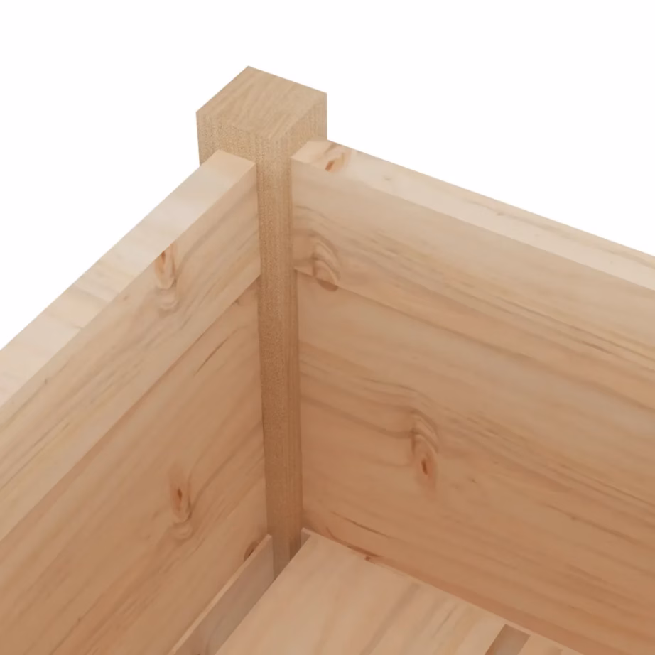 Kõrge männipuidust taimekast aeda, pruun, 31 x 31 x 70 cm – 5