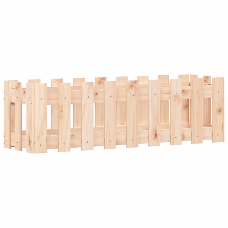 Aiapiirde stiilis kõrgendatud taimelava, töötlemata männipuit, 100 x 30 x 30 cm – 4