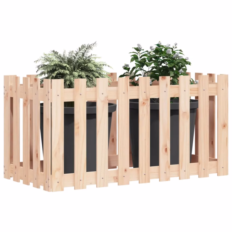 Männipuidust aiastiilis kõrgendatud taimelava, pruun, 100 x 50 x 50 cm – 3
