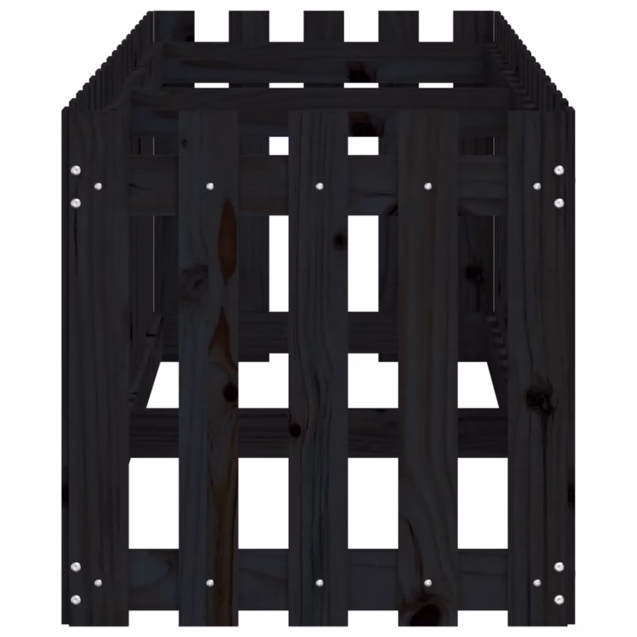 Must männipuidust kõrgendatud taimelava piirdekujundusega, 200 x 50 x 50 cm – 6