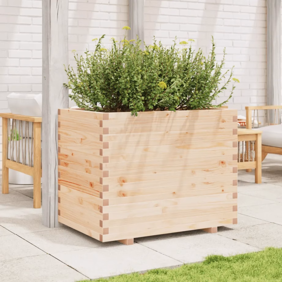 Aia taimekast töötlemata männipuidust, pruun, 90 x 60 x 72 cm – 3