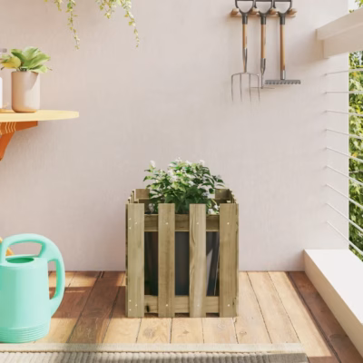 Puidust taimekast aeda ja terrassile, surveimmutatud männipuit, 40 x 40 x 40 cm