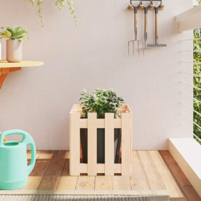 Aia disainiga männipuidust taimekast, pruun, 40 x 40 x 40 cm