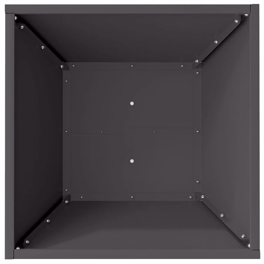 Metallist aia istutuskast, must, külmvaltsitud teras, 40 x 40 x 15 cm – 8