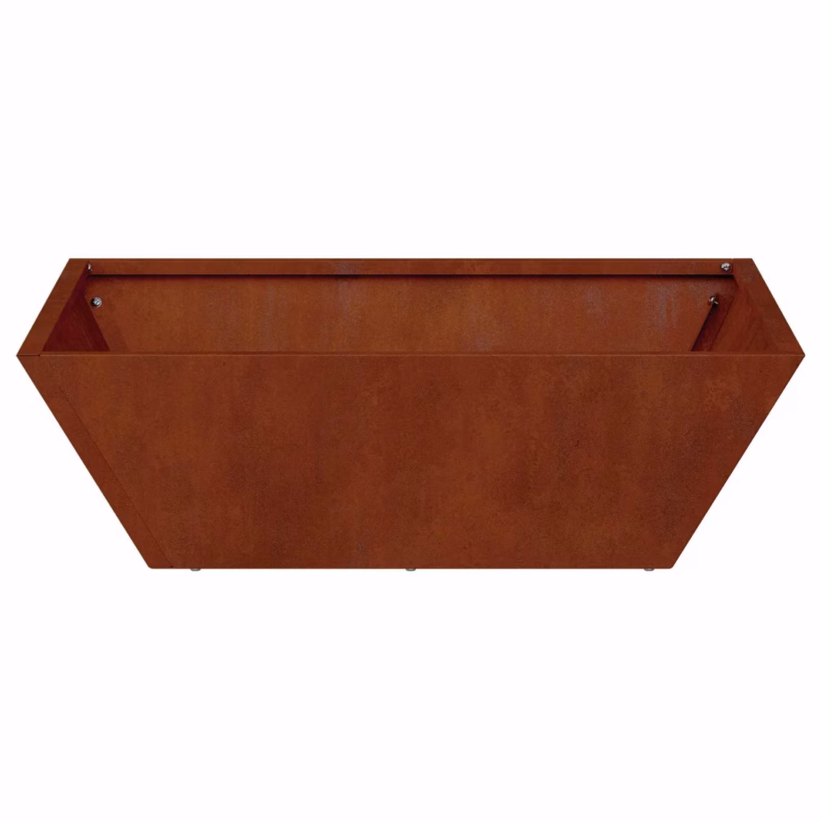 Metallist aia istutuskast, roostevärvi, 50 x 50 x 15 cm – 7