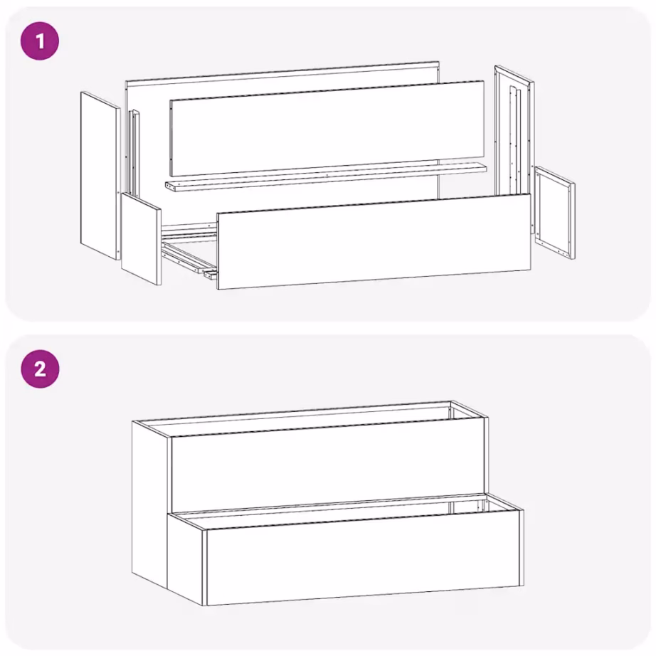 Metallist aia istutuskast, oliiviroheline, 100 x 60 x 45 cm – 10