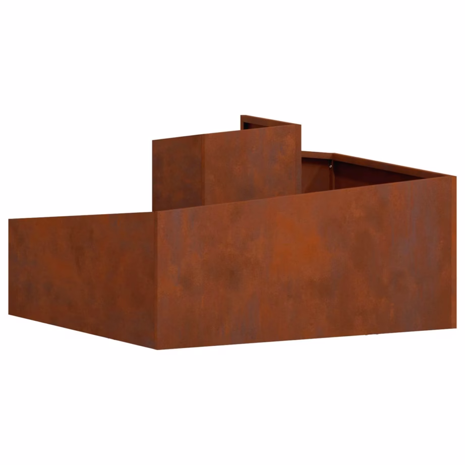 Metallist aia istutuskast, pruun, 80 x 80 x 50 cm – 8
