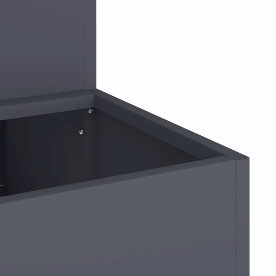 Ilmastikukindel metallist aiakast, antratsiit, 100 x 60 x 45 cm – 9