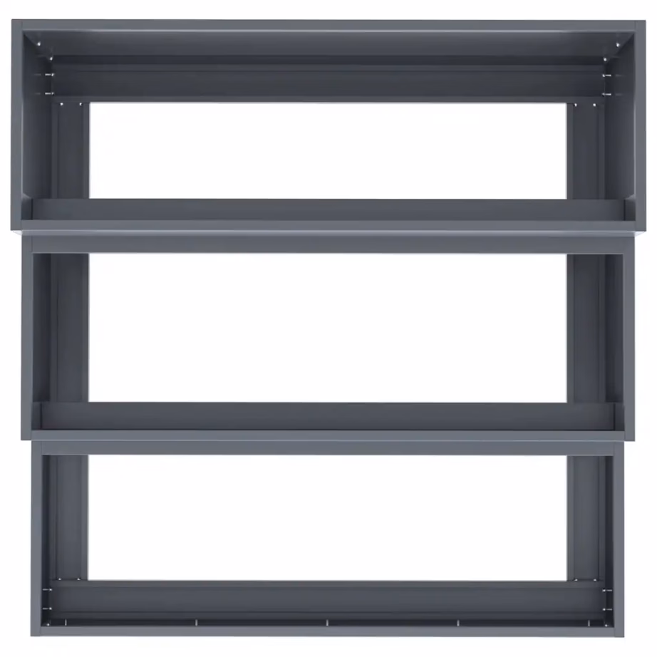 Metallist aiakast, antratsiit, 90 x 90 x 35 cm, külmvaltsitud teras – 8